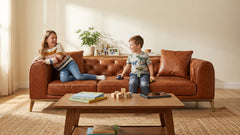 European Classical Leather Sofa-7