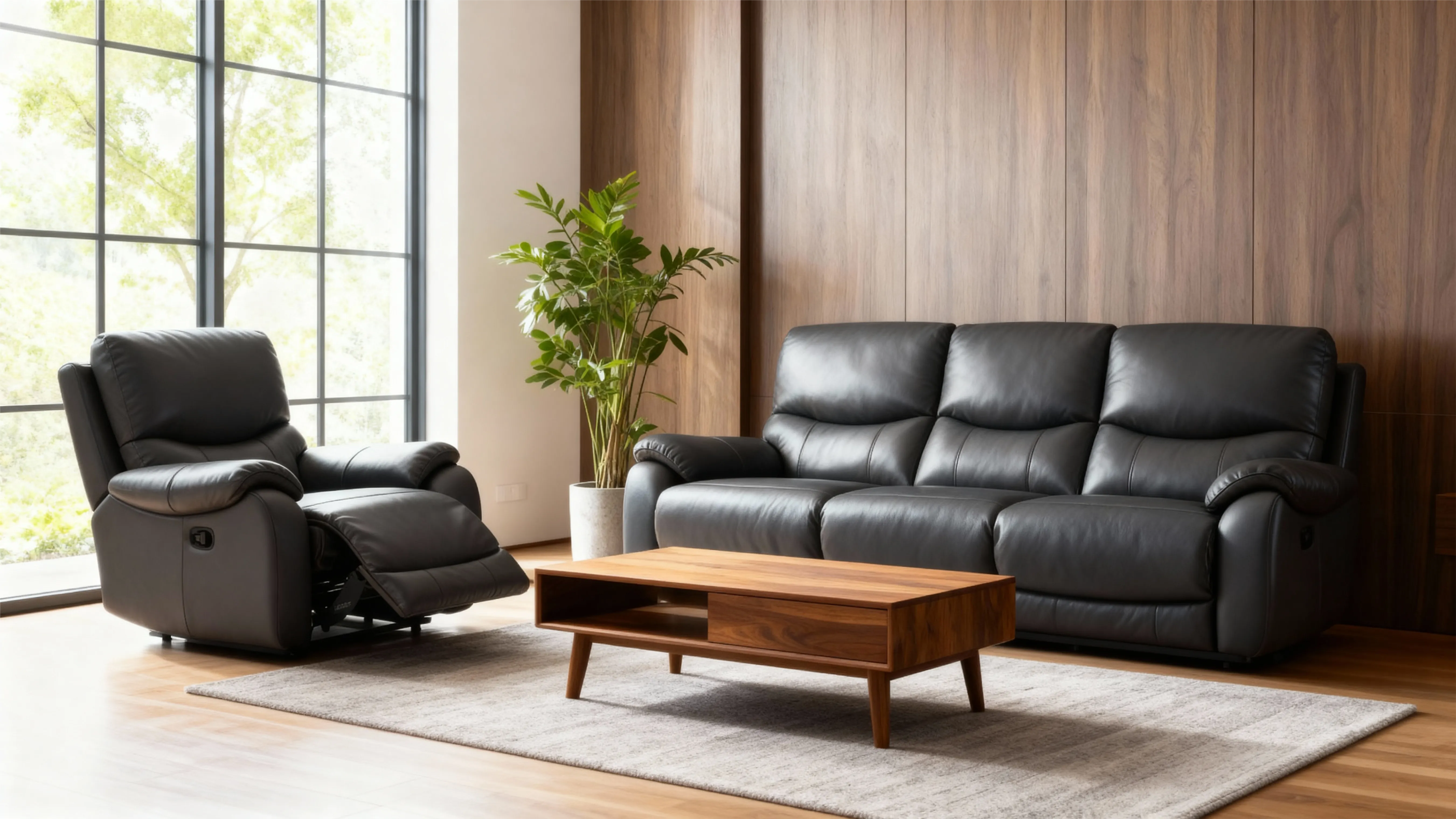 Luxury Custom Leather Reclining Sofa