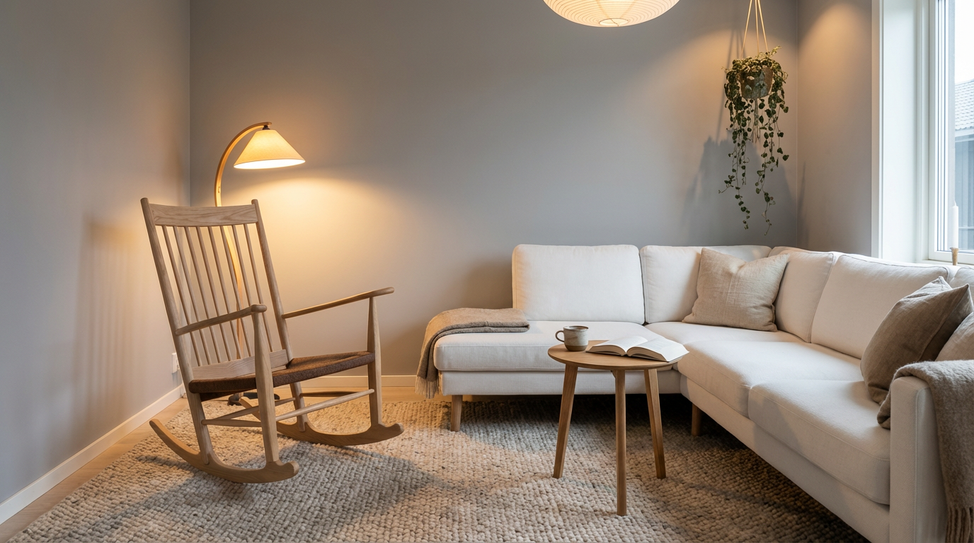 Natural Wood Rocking Chair-7