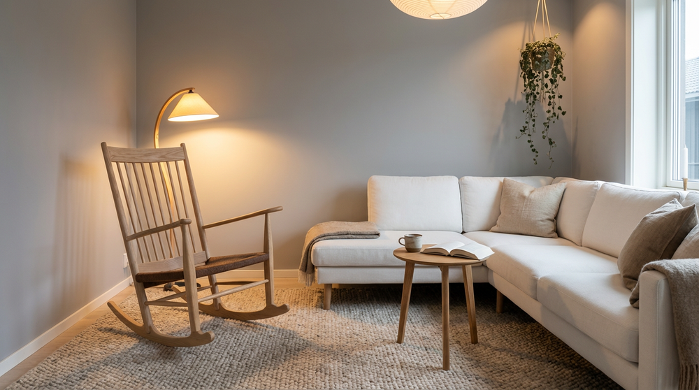 Natural Wood Rocking Chair-7