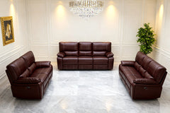 Customizable Reclining Leather Sofa