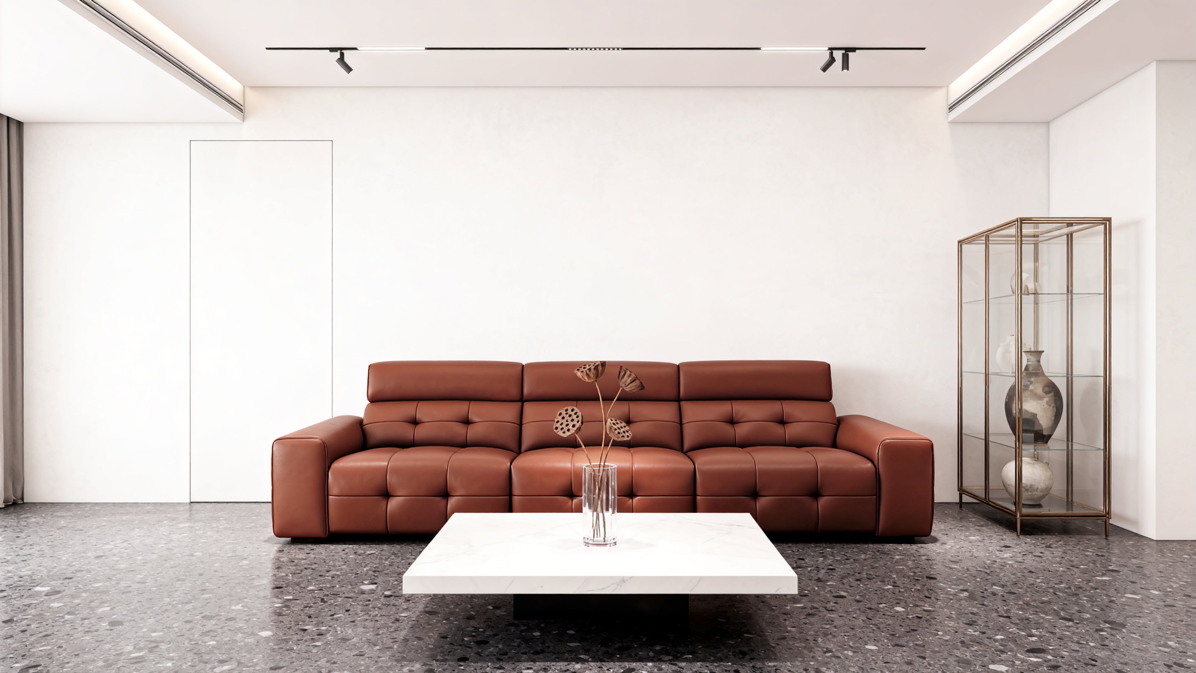 Luxurious Leather Sofa with Modern Design-9