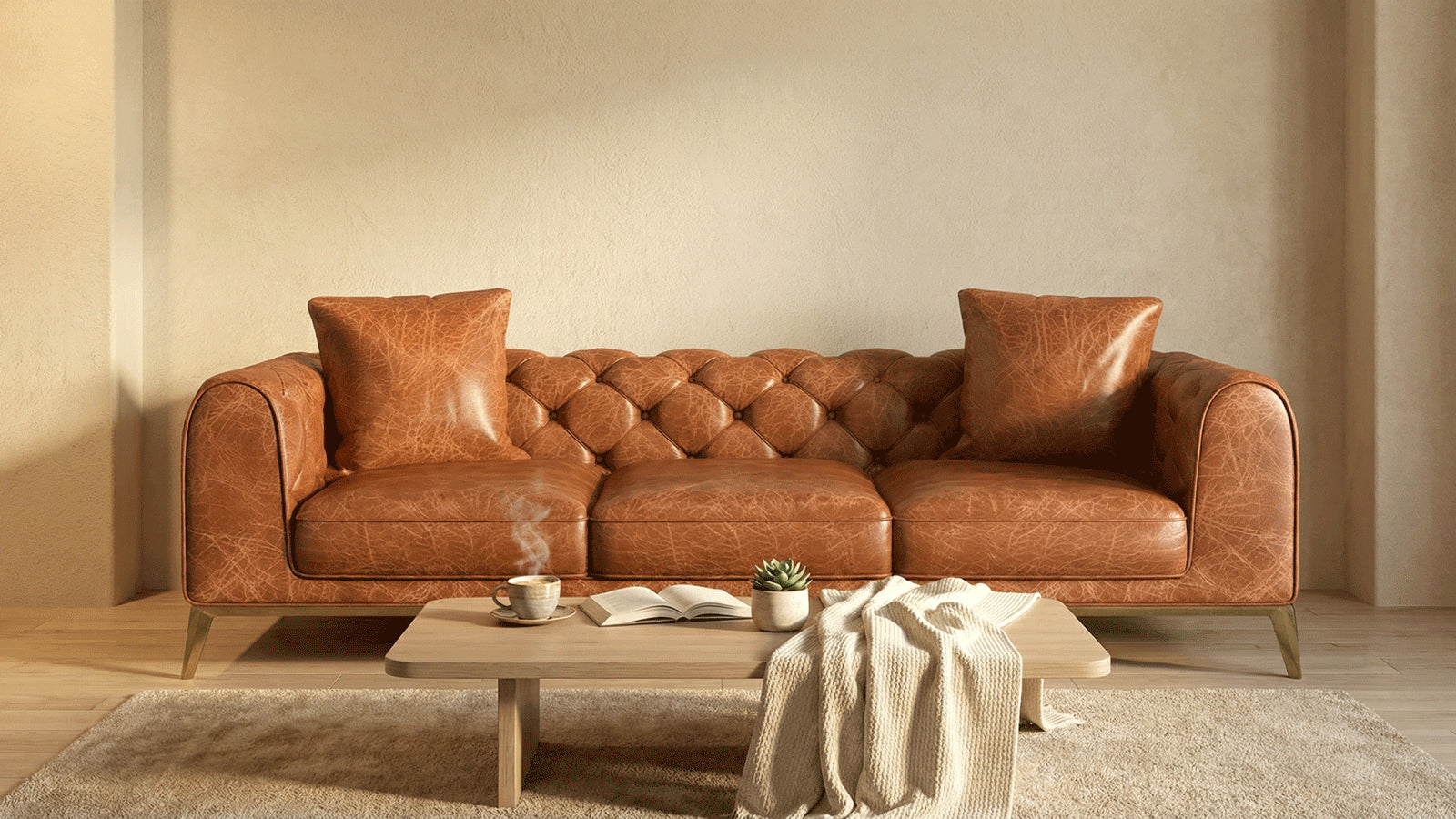 European Classical Leather Sofa-4