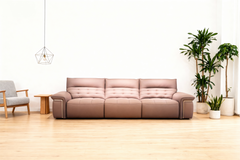 Modern Leather Sofa Set with Adjustable Recliners-6