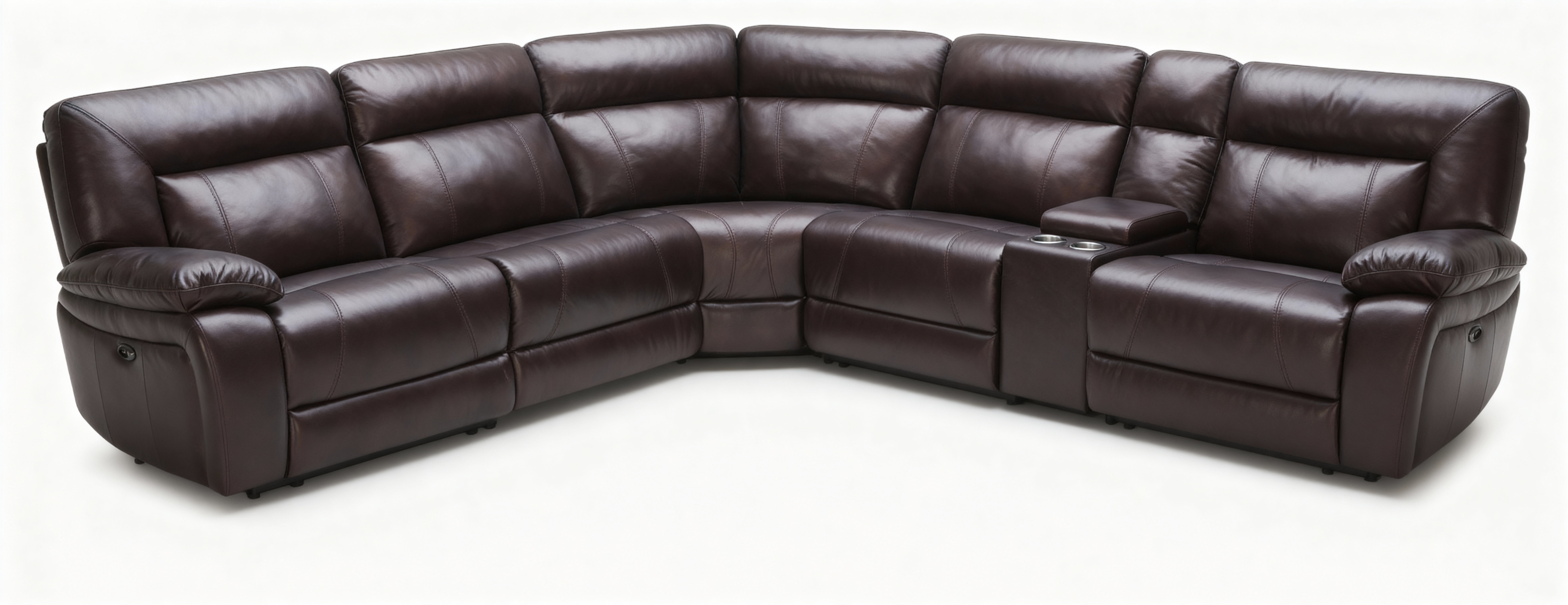 Customizable  Leather Corner Reclining Sofa-11