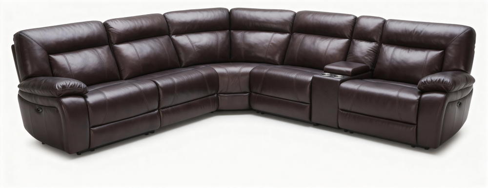 Customizable  Leather Corner Reclining Sofa-11