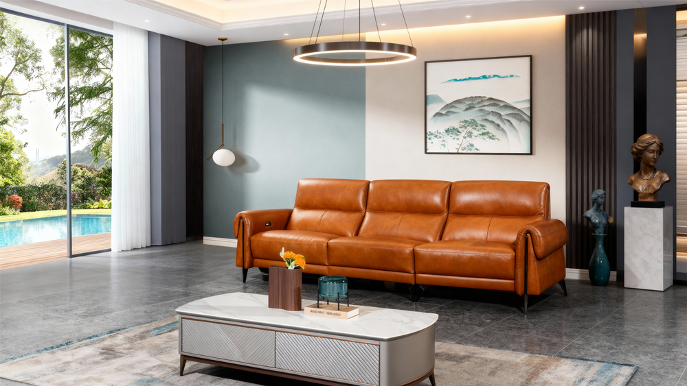 Modern Reclining Sofa Set-9