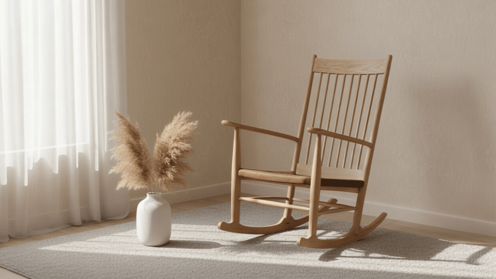 Natural Wood Rocking Chair-2